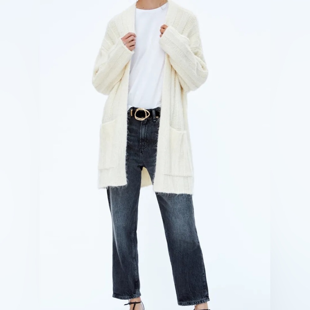 ZARA Knit Slouchy Oversized Cardigan